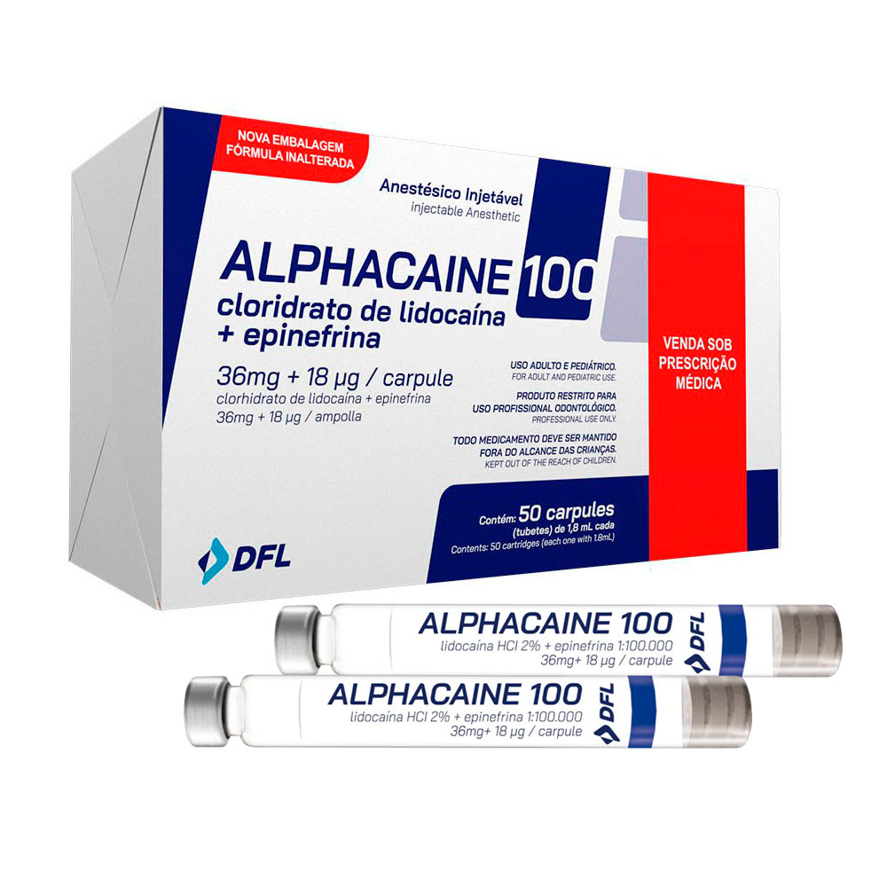 ANESTESIA LIDOCAINA 2% 1:100,000 ALPHA BLISTER DE 10 CARTUCHOS DFL 57886