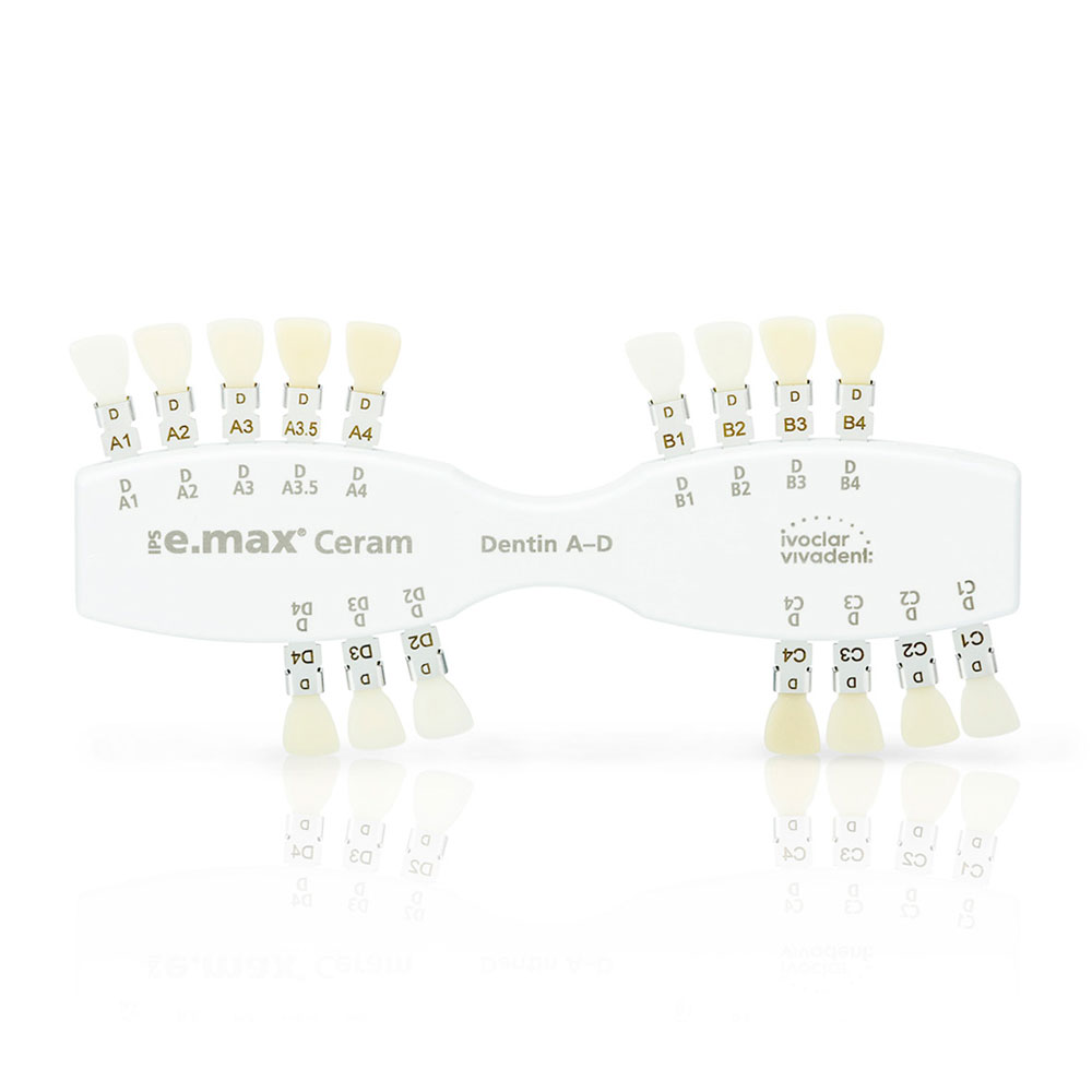 GUIA DE COLORES IPS E.MAX CERAM SHADE DENTIN A-D REF. 597276