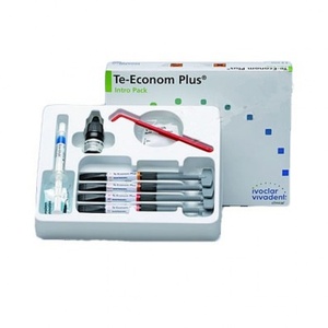 [47037] RESINA HIBRIDA RADIOPACO FOTOPOLIMERIZABLE TE-ECONOM PLUS KIT 4 JERINGAS 4G COLOR REF. 610909AN
