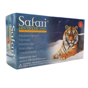 [40804] GUANTE DE LATEX SAFARI C/POLVO TALLA L CAJA