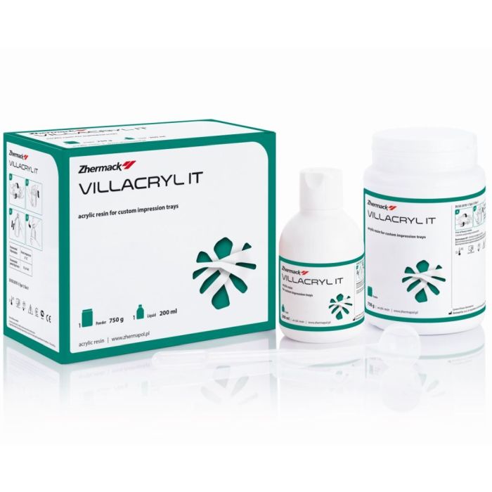 VILLACRYL IT COLOR VERDE AUTOPOLIMERIZABLE P/CONFECCION CUBETAS INDIV. 750G POLVO 200ML LIQ V140ZZ04